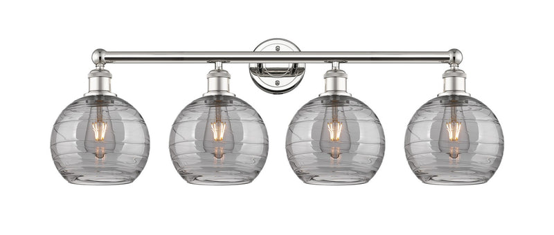 Innovations 616-4W-PN-G1213-8SM Four Light Bath Vanity, Polished Nickel