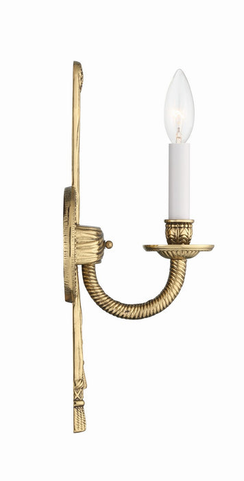 Crystorama 651-OB One Light Wall Sconce, Olde Brass