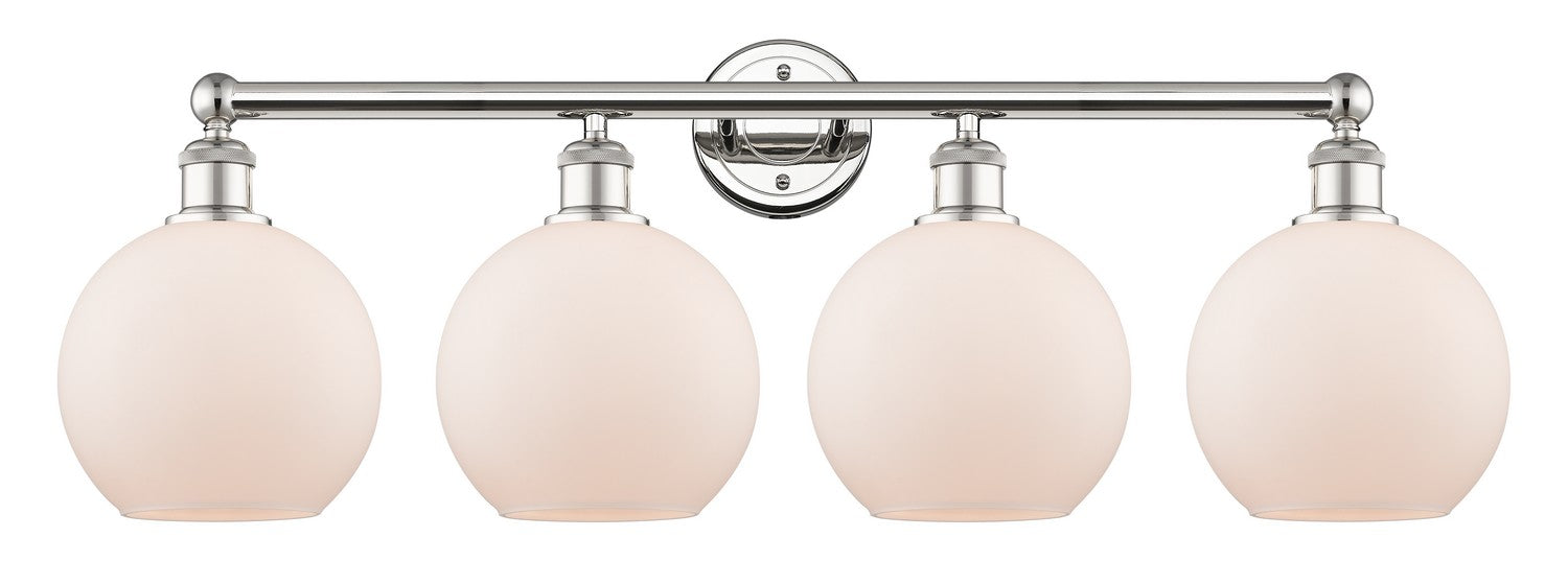 Innovations 616-4W-PN-G121-8 Four Light Bath Vanity, Polished Nickel