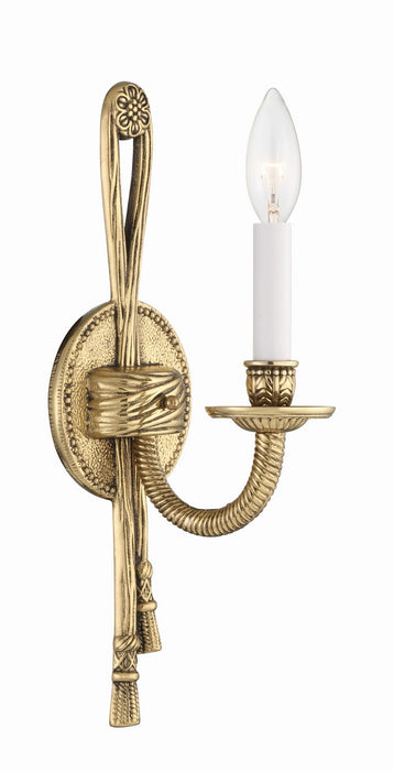 Crystorama 651-OB One Light Wall Sconce, Olde Brass