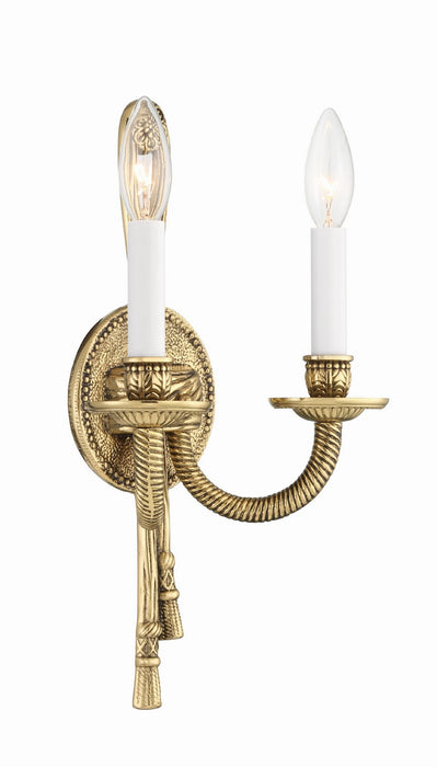 Crystorama 650-OB Two Light Wall Sconce, Olde Brass