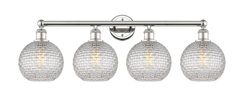 Innovations 616-4W-PN-G122C-8CL Four Light Bath Vanity, Polished Nickel