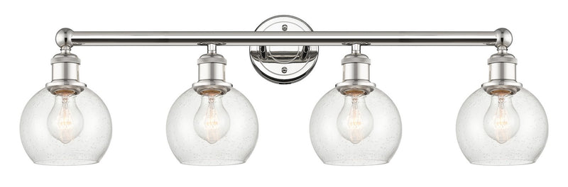 Innovations 616-4W-PN-G124-6 Four Light Bath Vanity, Polished Nickel