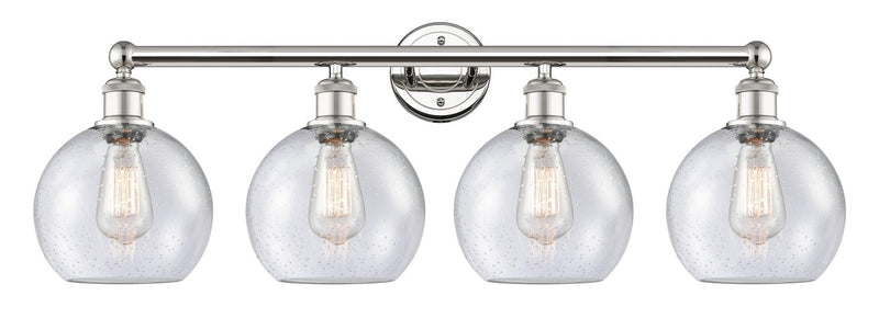 Innovations 616-4W-PN-G124-8 Four Light Bath Vanity, Polished Nickel