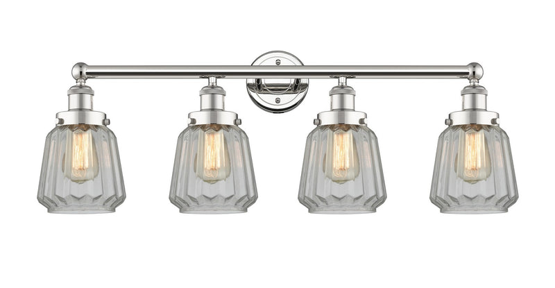 Innovations 616-4W-PN-G142 Four Light Bath Vanity, Polished Nickel