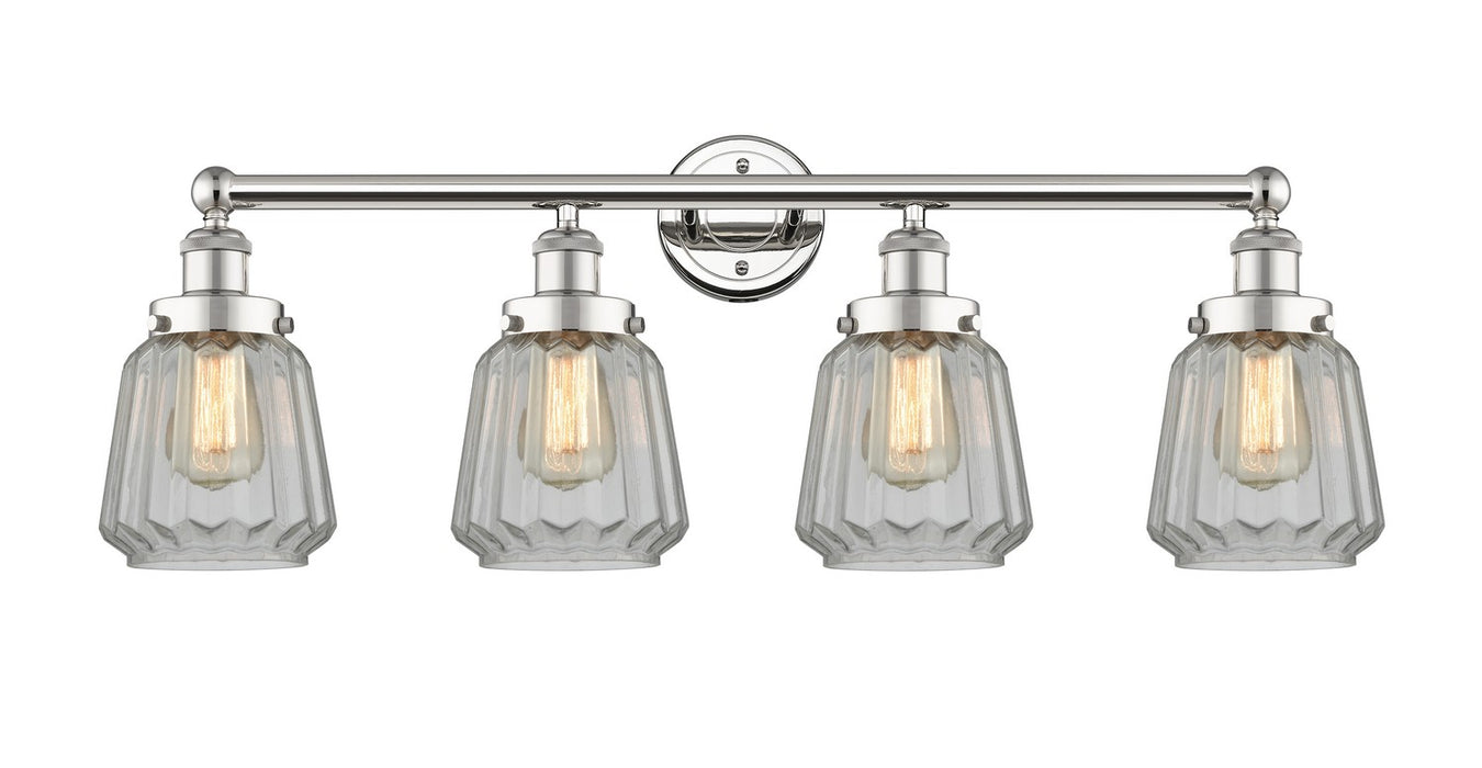 Innovations 616-4W-PN-G142 Four Light Bath Vanity, Polished Nickel