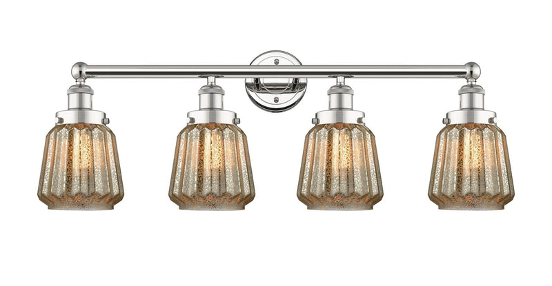 Innovations 616-4W-PN-G146 Four Light Bath Vanity, Polished Nickel