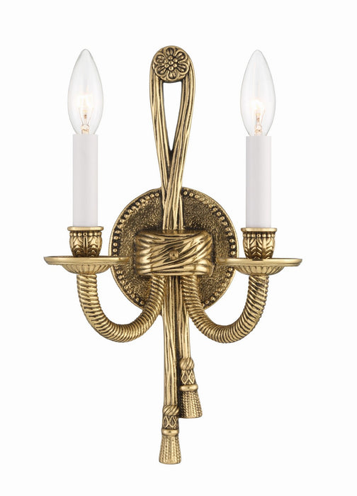 Crystorama 650-OB Two Light Wall Sconce, Olde Brass