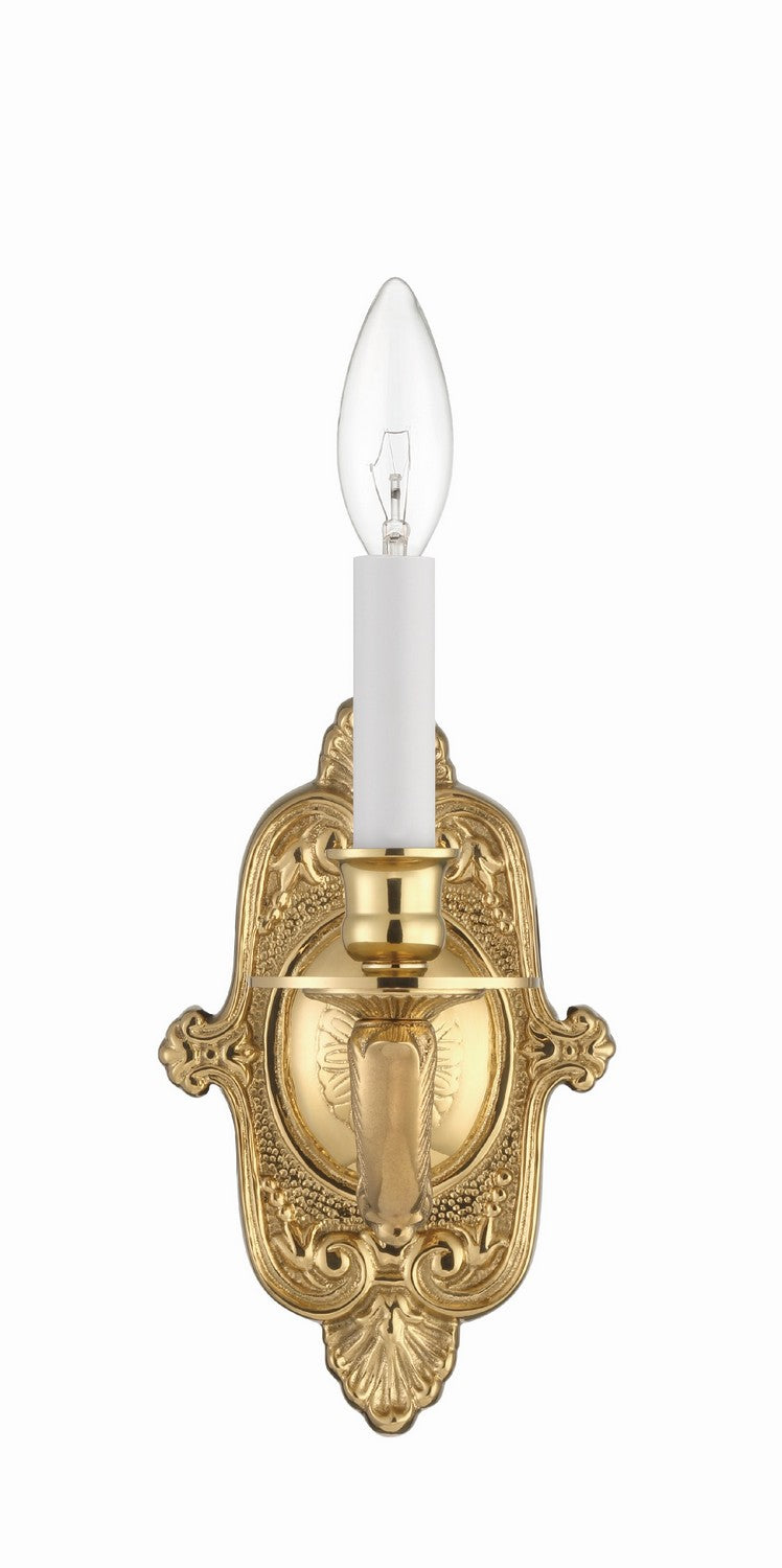 Crystorama 641-PB One Light Wall Sconce, Polished Brass