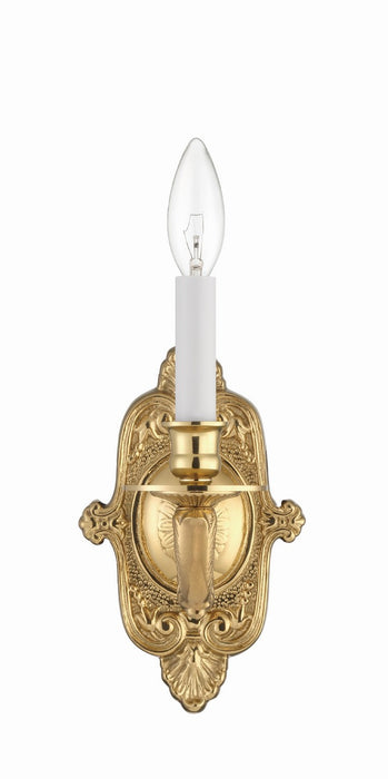Crystorama 641-PB One Light Wall Sconce, Polished Brass