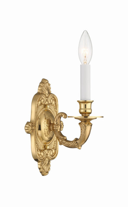 Crystorama 641-PB One Light Wall Sconce, Polished Brass