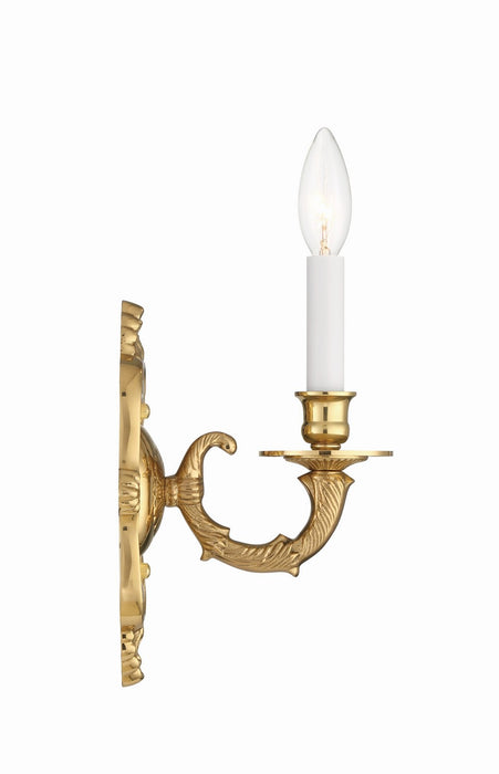 Crystorama 641-PB One Light Wall Sconce, Polished Brass