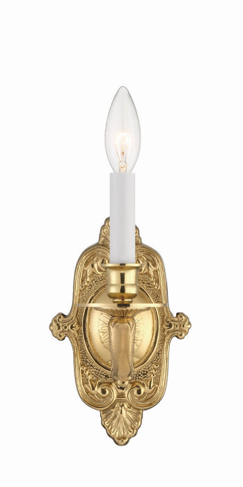Crystorama 641-PB One Light Wall Sconce, Polished Brass