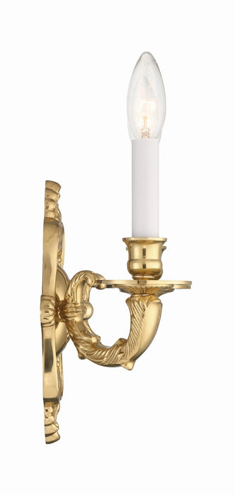 Crystorama 642-PB Two Light Wall Sconce, Polished Brass