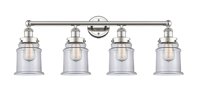 Innovations 616-4W-PN-G182 Four Light Bath Vanity, Polished Nickel