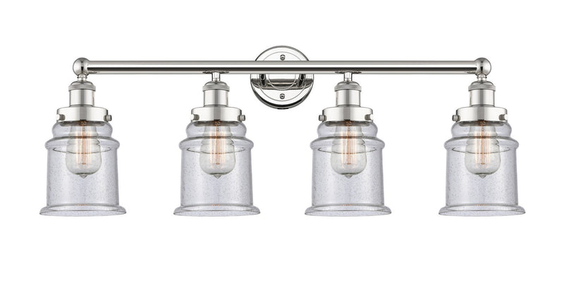 Innovations 616-4W-PN-G184 Four Light Bath Vanity, Polished Nickel