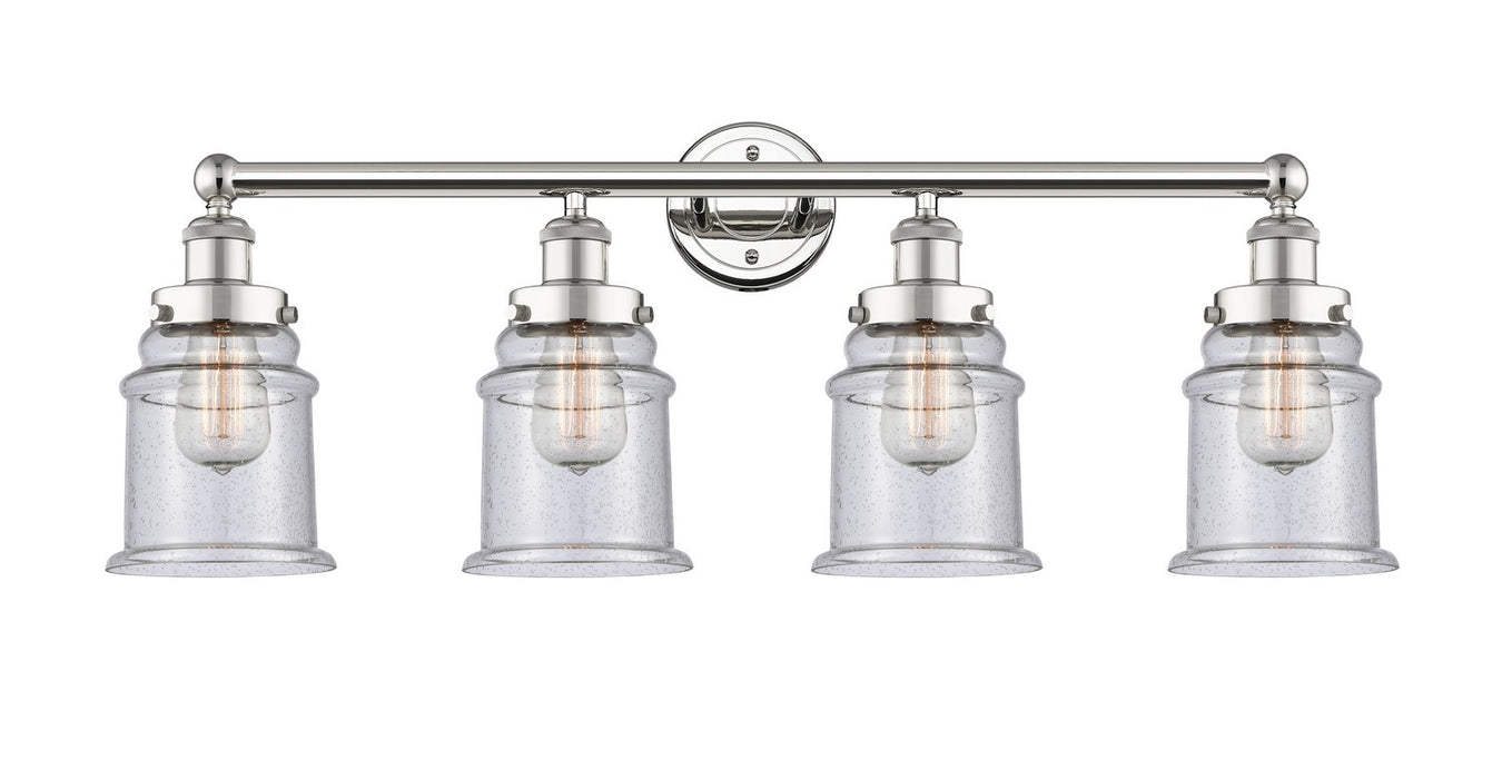 Innovations 616-4W-PN-G184 Four Light Bath Vanity, Polished Nickel