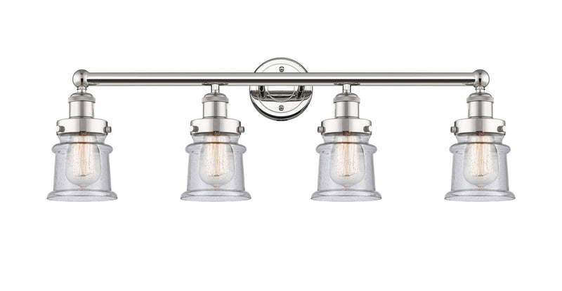 Innovations 616-4W-PN-G184S Four Light Bath Vanity, Polished Nickel