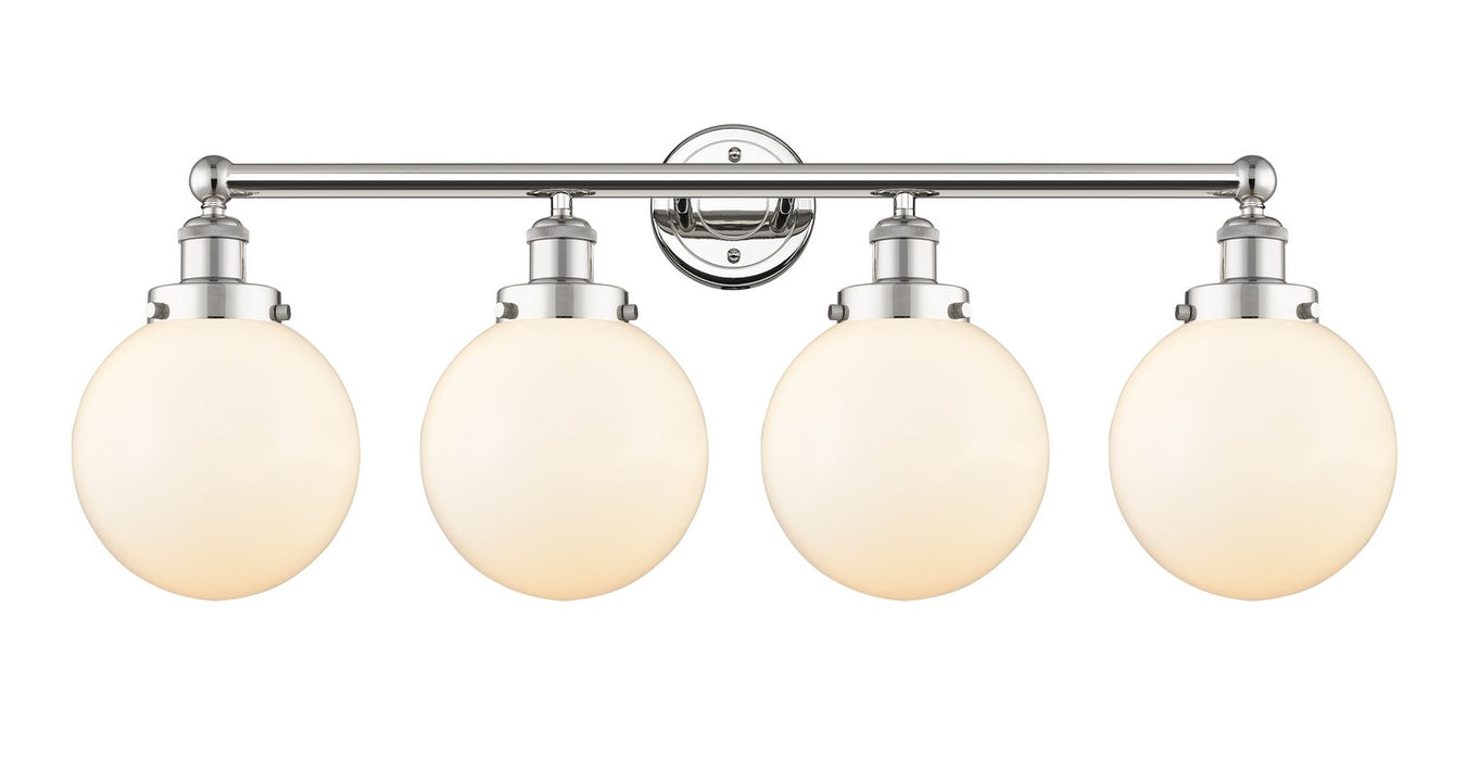 Innovations 616-4W-PN-G201-8 Four Light Bath Vanity, Polished Nickel