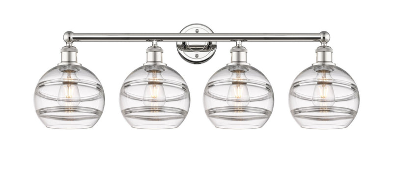 Innovations 616-4W-PN-G556-8CL Four Light Bath Vanity, Polished Nickel