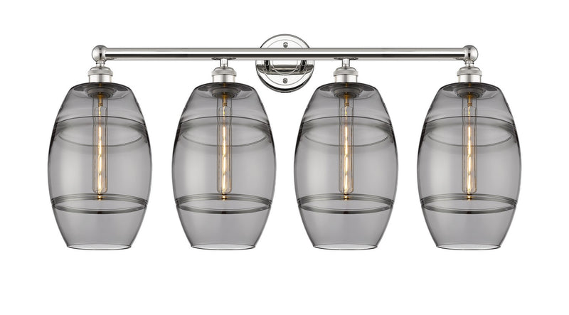 Innovations 616-4W-PN-G557-8SM Four Light Bath Vanity, Polished Nickel