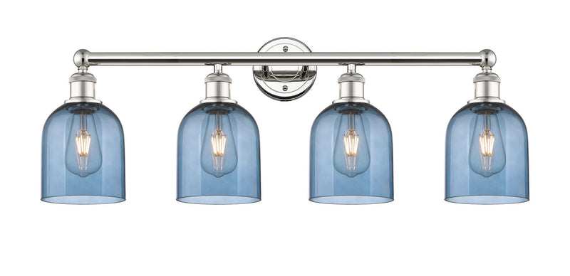 Innovations 616-4W-PN-G558-6BL Four Light Bath Vanity, Polished Nickel