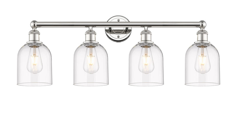 Innovations 616-4W-PN-G558-6CL Four Light Bath Vanity, Polished Nickel