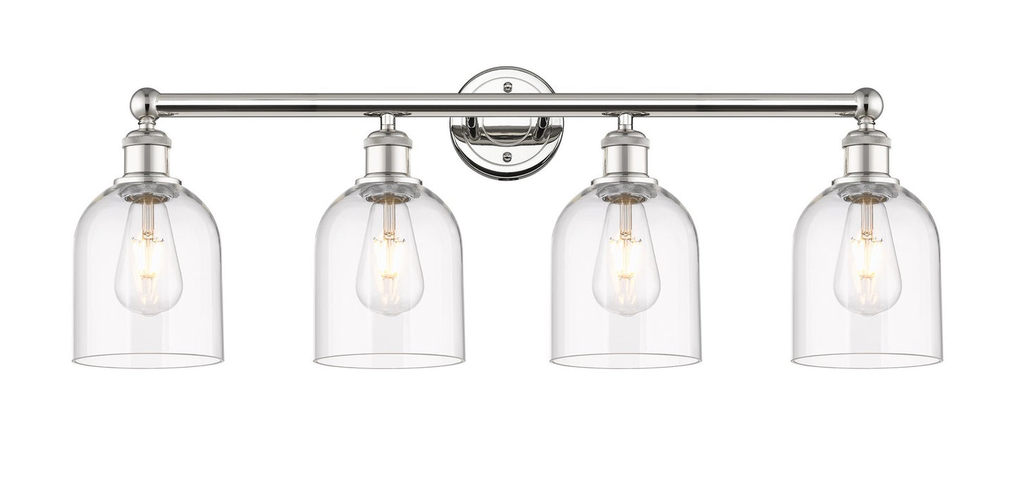 Innovations 616-4W-PN-G558-6CL Four Light Bath Vanity, Polished Nickel