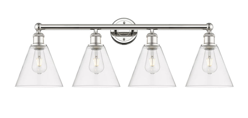 Innovations 616-4W-PN-GBC-82 Four Light Bath Vanity, Polished Nickel