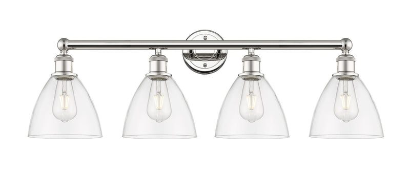 Innovations 616-4W-PN-GBD-752 Four Light Bath Vanity, Polished Nickel