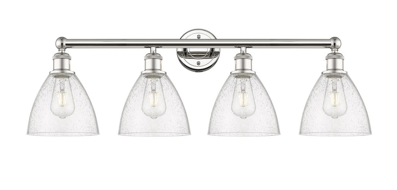 Innovations 616-4W-PN-GBD-754 Four Light Bath Vanity, Polished Nickel