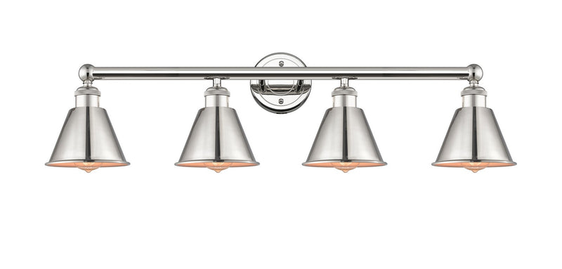 Innovations 616-4W-PN-M8-PN Four Light Bath Vanity, Polished Nickel