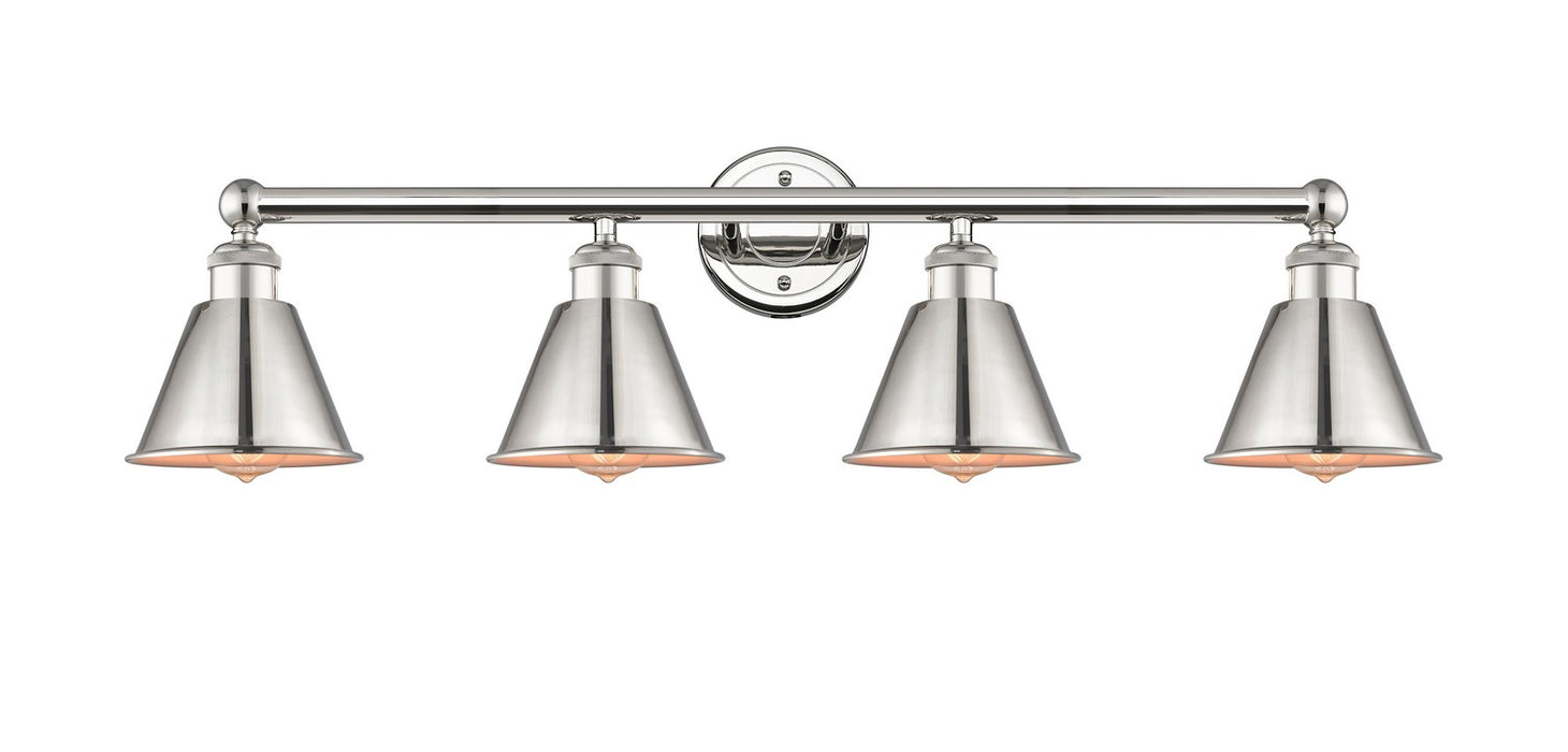 Innovations 616-4W-PN-M8-PN Four Light Bath Vanity, Polished Nickel