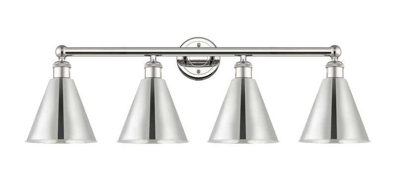 Innovations 616-4W-PN-MBC-8-PN Four Light Bath Vanity, Polished Nickel