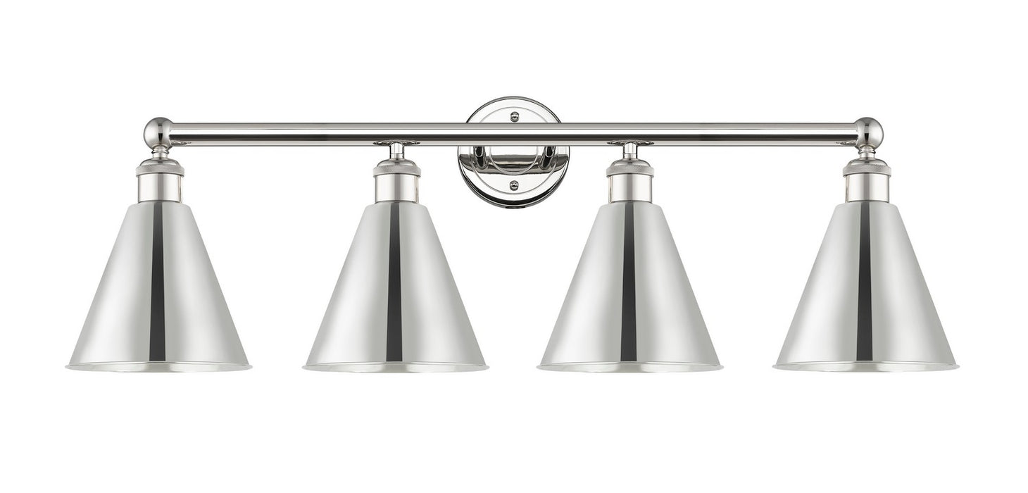 Innovations 616-4W-PN-MBC-8-PN Four Light Bath Vanity, Polished Nickel