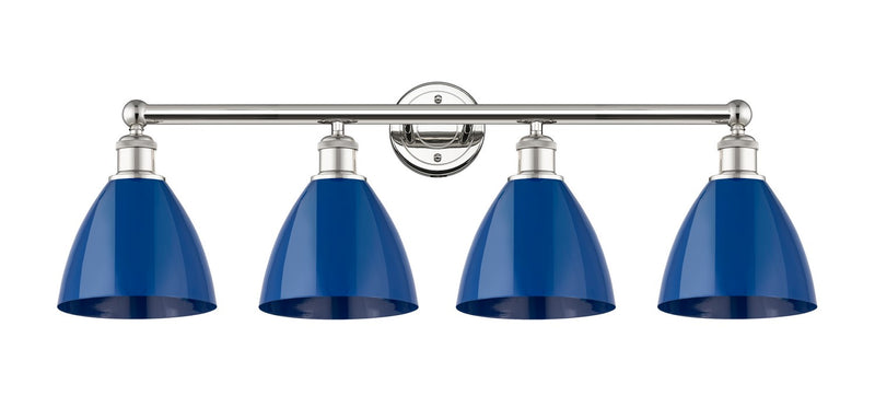 Innovations 616-4W-PN-MBD-75-BL Four Light Bath Vanity, Polished Nickel