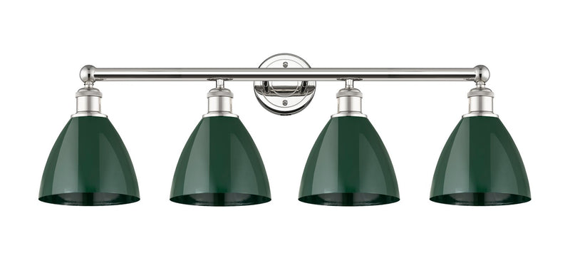 Innovations 616-4W-PN-MBD-75-GR Four Light Bath Vanity, Polished Nickel