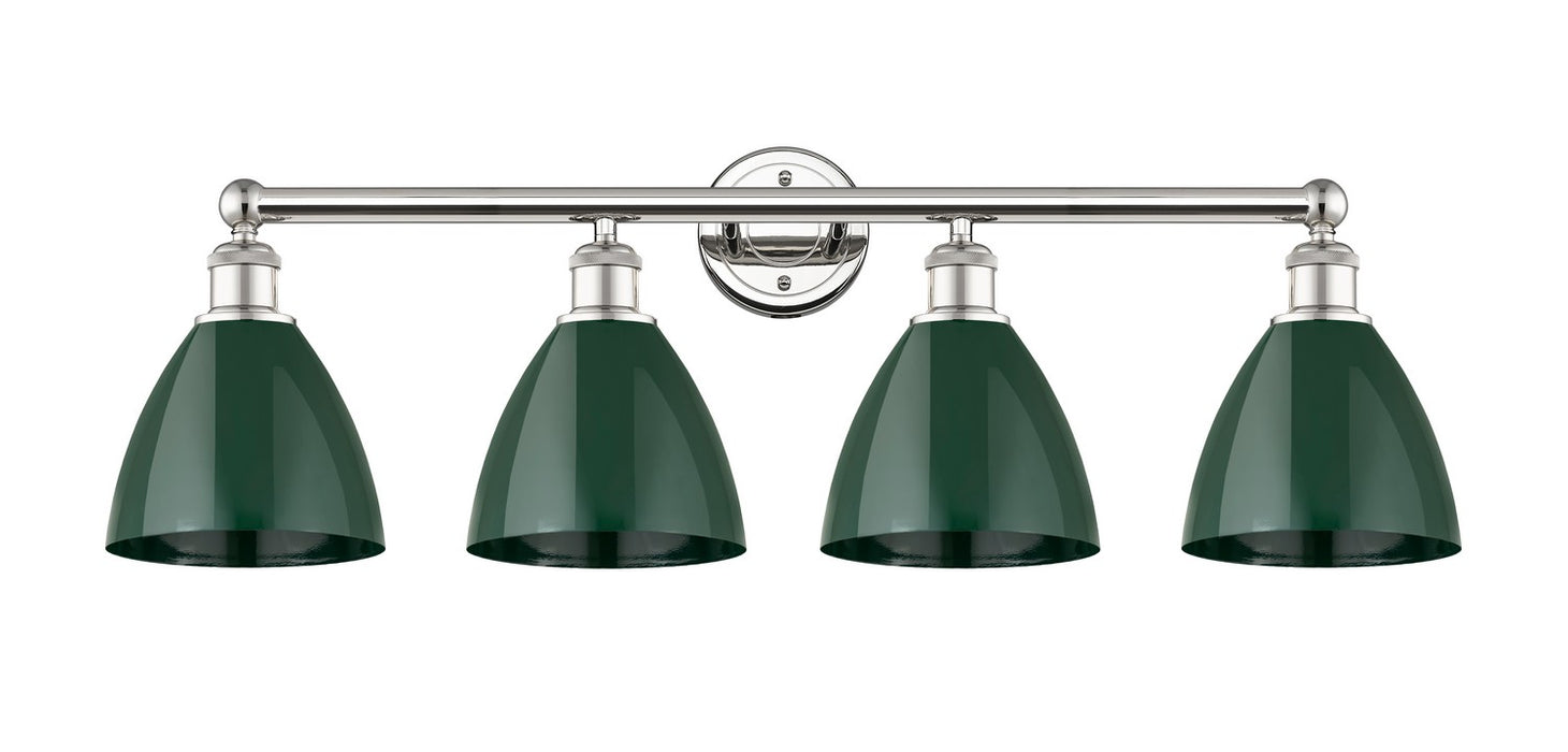 Innovations 616-4W-PN-MBD-75-GR Four Light Bath Vanity, Polished Nickel