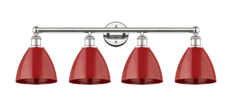 Innovations 616-4W-PN-MBD-75-RD Four Light Bath Vanity, Polished Nickel