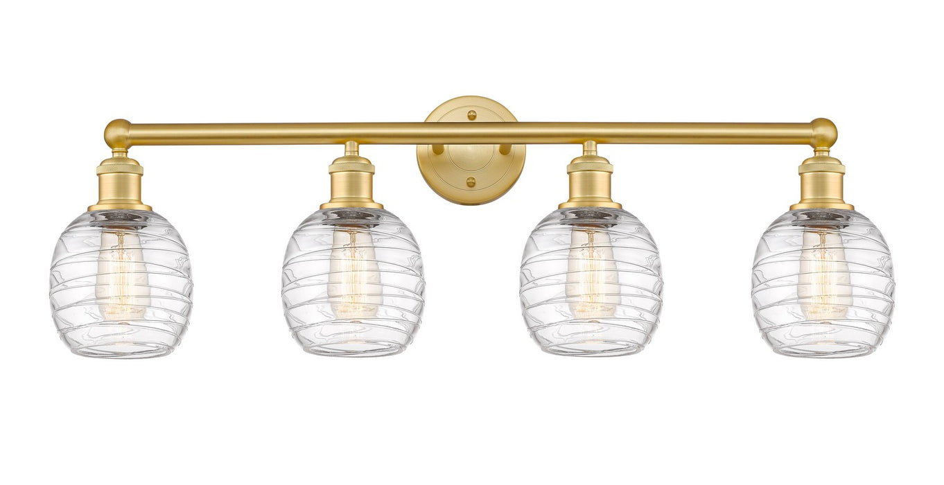 Innovations 616-4W-SG-G1013 Four Light Bath Vanity, Satin Gold