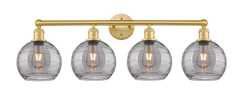 Innovations 616-4W-SG-G1213-8SM Four Light Bath Vanity, Satin Gold