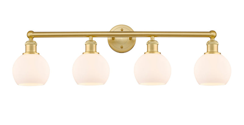 Innovations 616-4W-SG-G121-6 Four Light Bath Vanity, Satin Gold