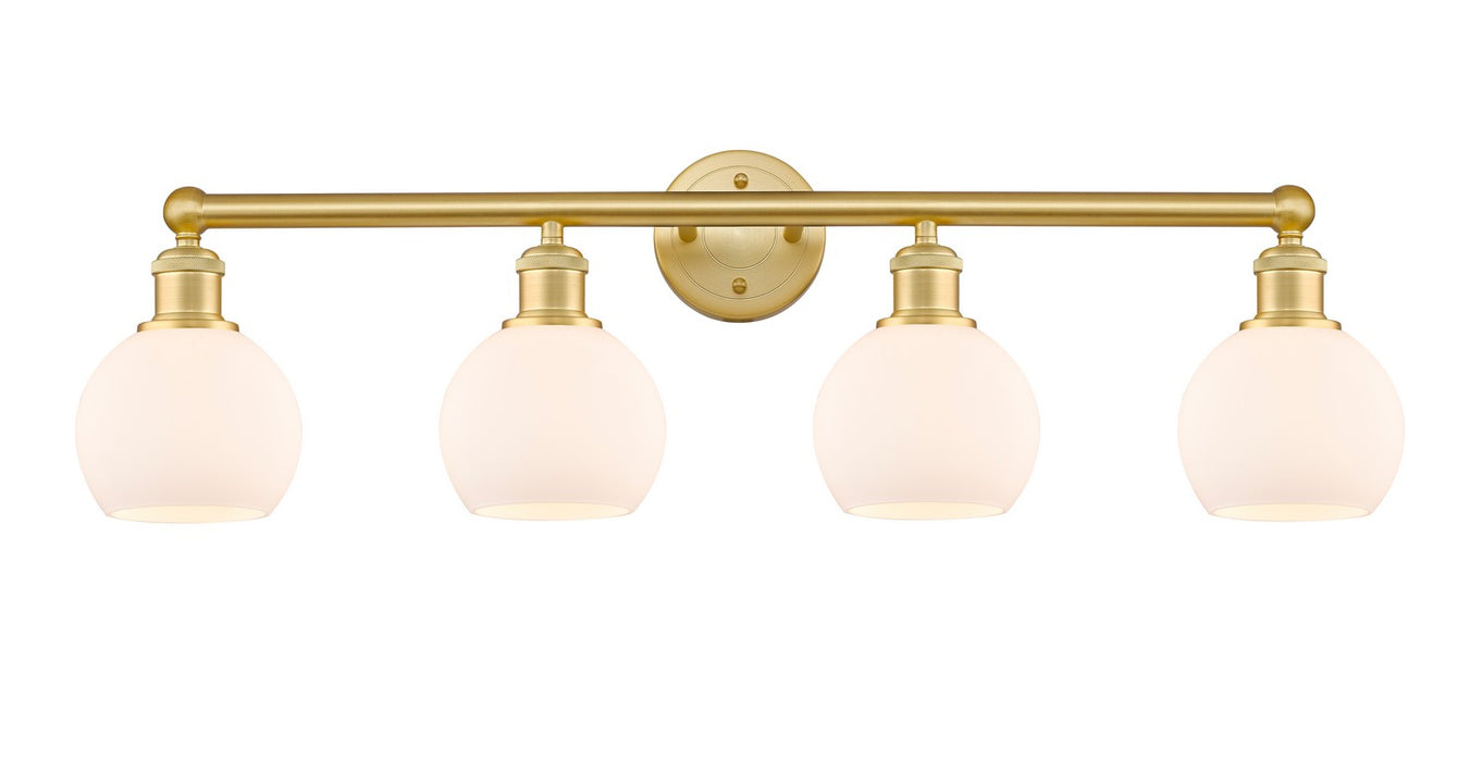 Innovations 616-4W-SG-G121-6 Four Light Bath Vanity, Satin Gold