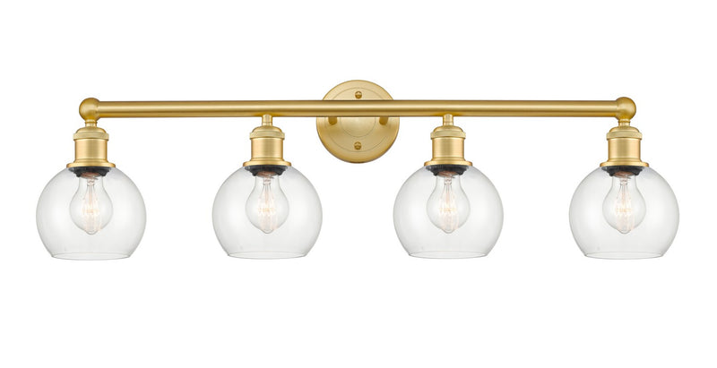 Innovations 616-4W-SG-G122-6 Four Light Bath Vanity, Satin Gold