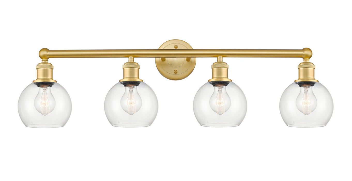 Innovations 616-4W-SG-G122-6 Four Light Bath Vanity, Satin Gold