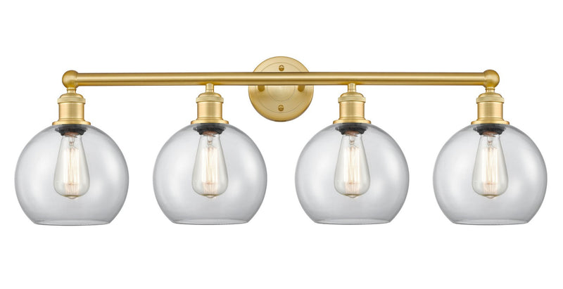 Innovations 616-4W-SG-G122-8 Four Light Bath Vanity, Satin Gold