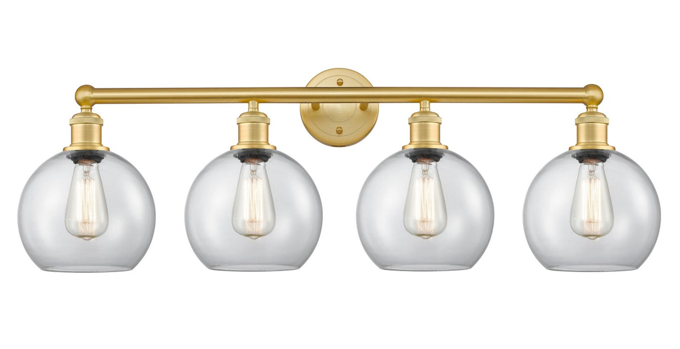 Innovations 616-4W-SG-G122-8 Four Light Bath Vanity, Satin Gold