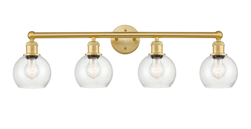 Innovations 616-4W-SG-G124-6 Four Light Bath Vanity, Satin Gold