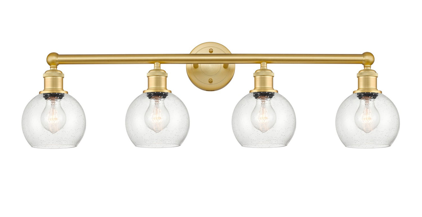 Innovations 616-4W-SG-G124-6 Four Light Bath Vanity, Satin Gold
