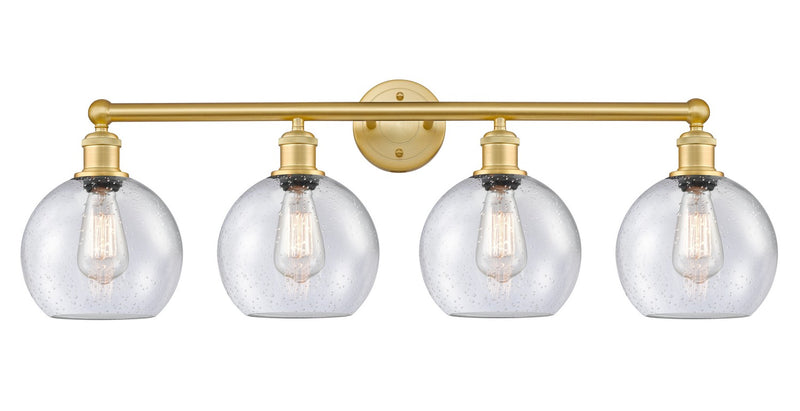 Innovations 616-4W-SG-G124-8 Four Light Bath Vanity, Satin Gold